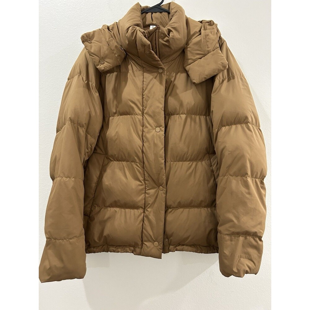 Lululemon Womens Size 10 Brown Hooded Wunder Puffer Jacket